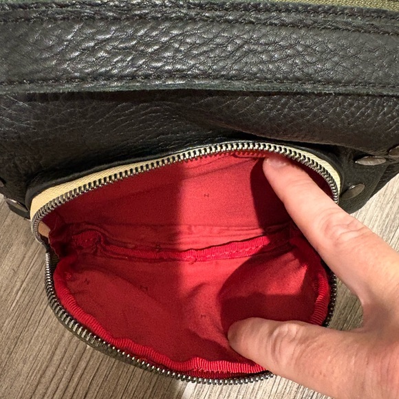 Hammitt Evan Crossbody Black with Gold and Red Accents - Picture 5 of 5